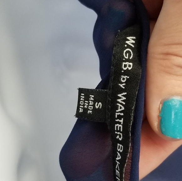 WGB by walter baker ikat / sheer back blouse - Picture 7 of 7